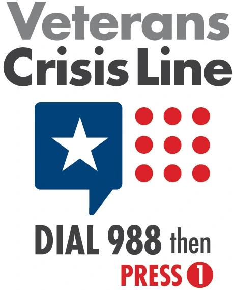 Veterans Crisis Line: Dial 988 then Press 1